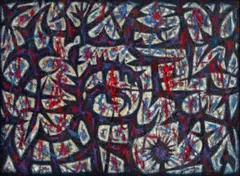 The Passion by John Coburn, 1958, oil on composition board, sold Nov 2021