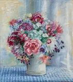 Vase Of Flowers by Nora Heysen, c.1940s, oil on canvas, sold Nov 2021