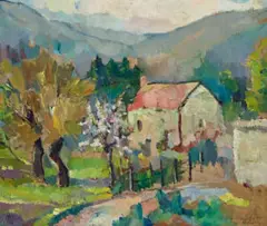 Grenoble by Bessie Davidson, 1955, oil on board, sold Nov 2021