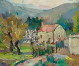 Grenoble by Bessie Davidson, 1955, oil on board, sold Nov 2021