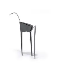 Lidded Container by Mari Funaki, 1993, heat blackened mild steel, sold Nov 2021