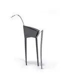 Lidded Container by Mari Funaki, 1993, heat blackened mild steel, sold Nov 2021