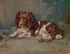 Spaniel by Harold Septimus Power, c.1935, oil on canvas, sold Nov 2021