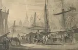 A View Of Melbourne From The River by Frederick McCubbin, c.1885, pencil and ink on paper, sold Nov 2021