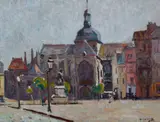 St JACQUES, DIEPPE by David Davies, oil on canvas, offered Apr 2021