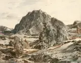 The Brachina by Hans Heysen, 1940, charcoal and pastel on paper, sold Apr 2021