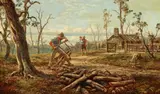Working For A Selector by James Alfred Turner, 1886, oil on canvas, sold Apr 2021