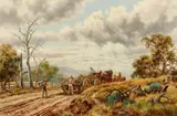 A Lift On The Way by James Alfred Turner, 1906, oil on canvas, sold Apr 2021