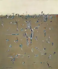 Upwey by Fred Williams, 1965, oil on canvas, sold Nov 2020