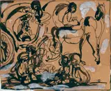 Indian Roadside by Ian Fairweather, 1949, ink and gouache on paper, sold Nov 2020