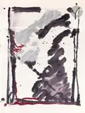 Composition by Raymonde Godin, 1993, Acrylique sur collage de papier japon, sold Jun 2025