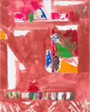 Composition by Raymonde Godin, 2007, Acrylique et collage sur toile, sold Jun 2025
