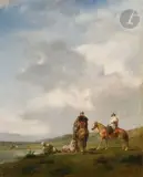 Chasse au faucon by Eugène Fromentin, Toile, sold Jun 2025