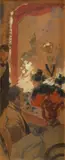 Yvette Guilbert au café-concert by Jules Chéret, vers 1890, Aquarelle, sold Jun 2025