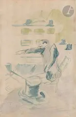 L'Administration que l'Europe entière nous envie by Jacques Villon, Aquarelle et lavis d'encre, sold Jun 2025