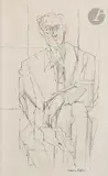 Homme en buste by Jacques Villon, Encre, encre brune et crayon noir, sold Jun 2025