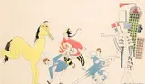 Étude pour Parade, ballet de Diaghilev by André Édouard Marty, vers 1917, Encre et aquarelle, sold Jun 2025