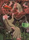 Le Révérend père Gaucher by Raymond Peynet, vers 1983, Gouache et mine de plomb, sold Jun 2025