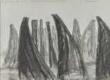 Space of Horse Heads - Projet pour les Olympiades des arts de Séoul. 1988 by Magdalena Abakanowicz, Crayon et fusain sur papier, sold Nov 2023