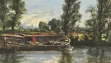La Seine à Andrésy, 11 octobre 74 by Ludovic-Napoléon Lepic, Aquarelle, sold Nov 2024
