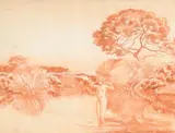 Nu sortant du bain by Émile-René Ménard, Sanguine, sold Nov 2024