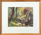 Le ruisseau by Louis Noël Ageron, Aquarelle, sold Nov 2024