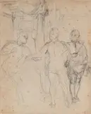 * Hamlet et Guildenstern by Eugène Delacroix, Crayon noir, sold Oct 2023