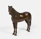 Cheval by Jean-François Leroy, Épreuve à la cire perdue en bronze à patine brune, sold May 2024