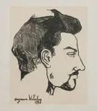 Portrait de Maurice Utrillo by Suzanne Valadon, Lithographie sur chine, sold Mar 2022