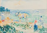 Cheval en bord de mer by Henri-Edmond Cross, Aquarelle, sold Mar 2022