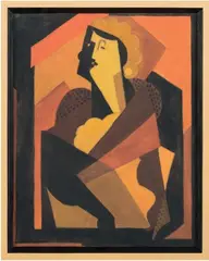 La femme au gant noir by Albert Gleizes, vers 1920, Gouache, sold Mar 2022
