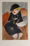 La fille by Werner Scholz, 1929, Lithographie en couleurs sur papier d'Arches, sold Jul 2024