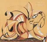 Le félin by Henry de Waroquier, Gouache, encre et crayon sur papier, sold Jul 2024