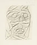 Barbare by Henry de Waroquier, 1925, Fusain et gouache blanche, sold Jul 2024