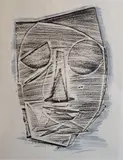 Masque by Henry de Waroquier, 1921, Monotype, sold Jul 2024