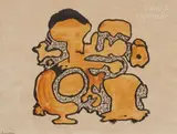 [FRANCE] Composition à un visage caché, circa 1940 by Gaston Chaissac, Aquarelle et encre sur papier, sold Jun 2024