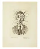 Sans titre, planche III de la série «Aube à l'antipode» by René Magritte, 1966, Lithographie, sold Dec 2018