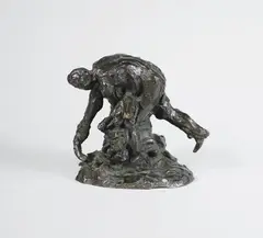 Paysan botteleur by Jules Dalou, Epreuve en bronze à patine brun nuancé, sold Jun 2018