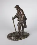 Soldat français de la Première Guerre mondiale by François-Victor Cogné, Epreuve en bronze à patine brun nuancé, sold Jun 2018