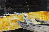 Sans titre by Nguyen Van Minh, Panneau de laque signé en bas à gauche, sold May 2018