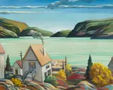 The Coast by Yvonne McKague Housser, oil on canvas board, sold Nov 2023