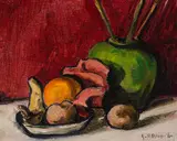 Still Life by Jean Paul Riopelle, oil on board, sold Nov 2023
