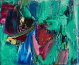 Abstract by Marcelle Ferron, 1974, oil on canvas, sold Nov 2023