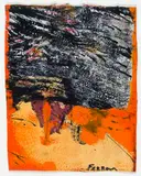 Untitled by Marcelle Ferron, oil on paper, sold Nov 2023