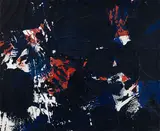 Bleu, Bleu, Bleu by Jean Lefébure, 1962, oil on canvas, sold Nov 2023