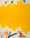 Yellow Chord by Paul Fournier, acrylic on canvas, sold Nov 2023