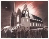 Wesleyville: Burning of the Methodist Church by David Blackwood, 1976, etching and aquatint on paper, sold Nov 2023