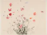 Poppies by Molly Joan Lamb Bobak, watercolour on paper, sold Nov 2023