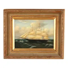 Schooner at Sea by Thomas Cole, Oil on canvas, sold Sep 2025
