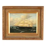 Schooner at Sea by Thomas Cole, Oil on canvas, sold Sep 2025